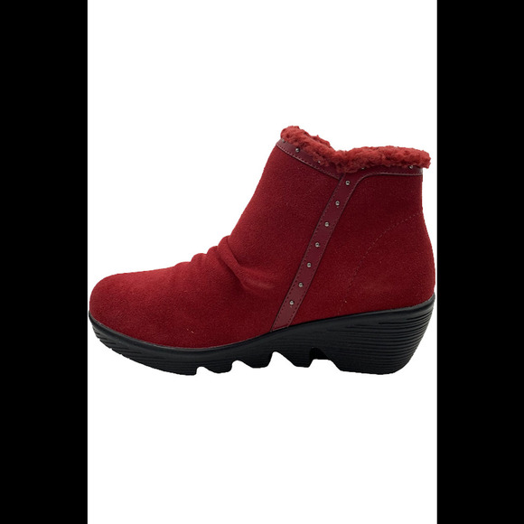 Skechers Studded Sherpa Trim Bootie Jumper Burgundy - Medium - Picture 4 of 4